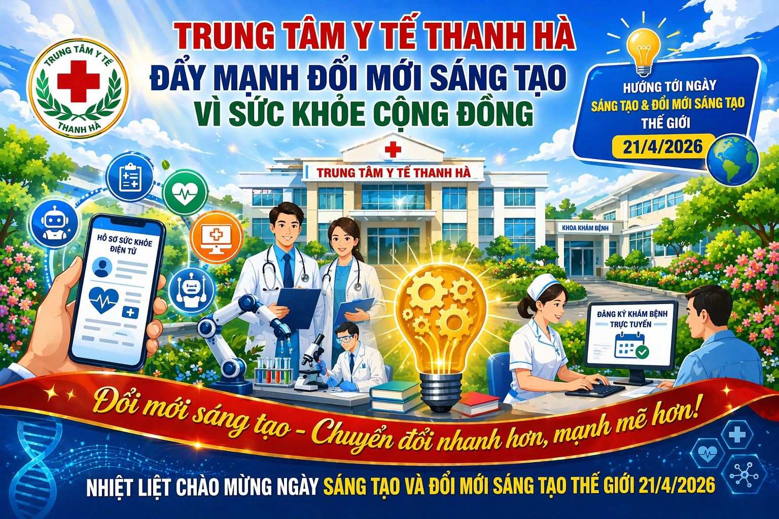 TRUNG TÂM Y TẾ HUYỆN THANH HÀ: ĐẨY MẠNH ĐỔI MỚI SÁNG TẠO VÌ SỨC KHỎE CỘNG ĐỒNG
